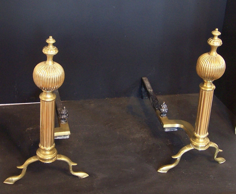 19th C Federal Andirons