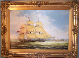Ship painting - British school   
